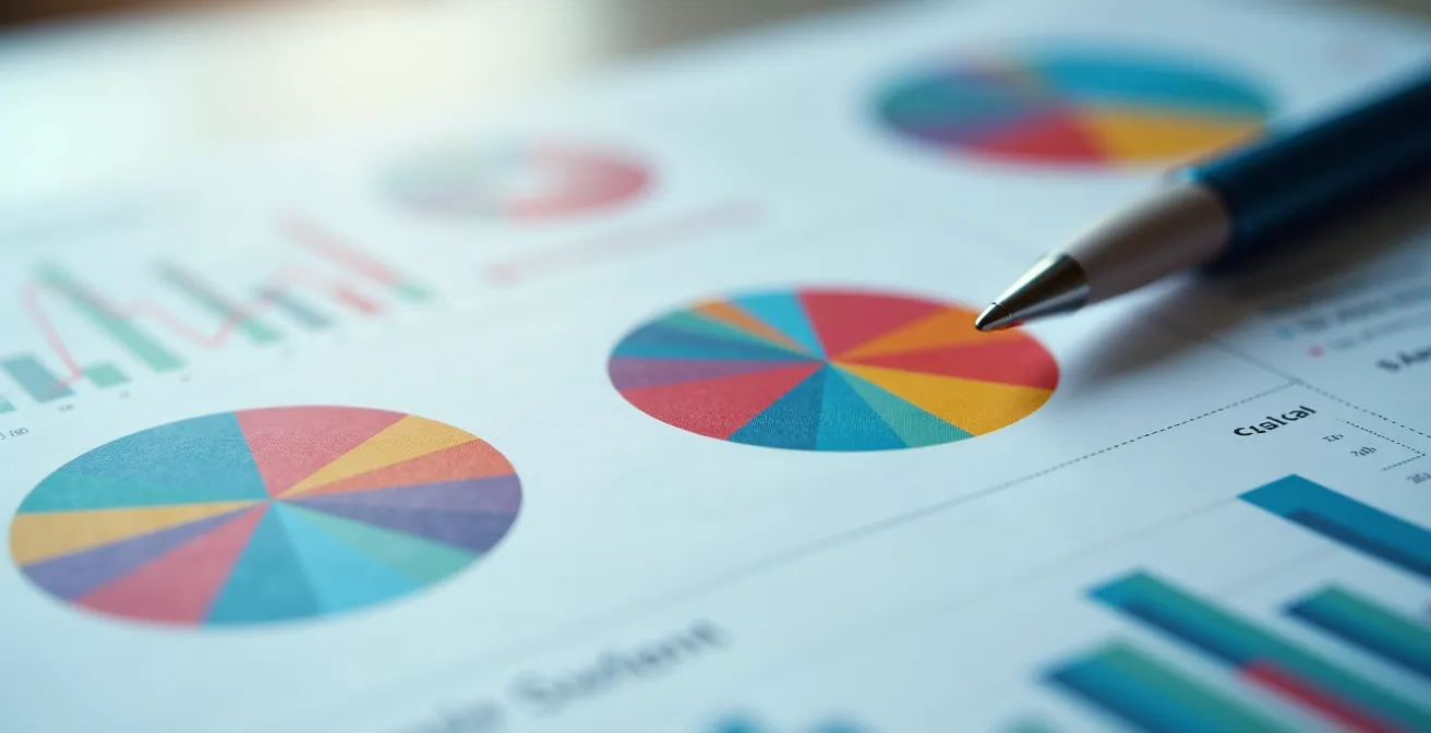 Vista macro de gráficos y estadísticas sobre rotación de inquilinos con patrones visuales abstractos