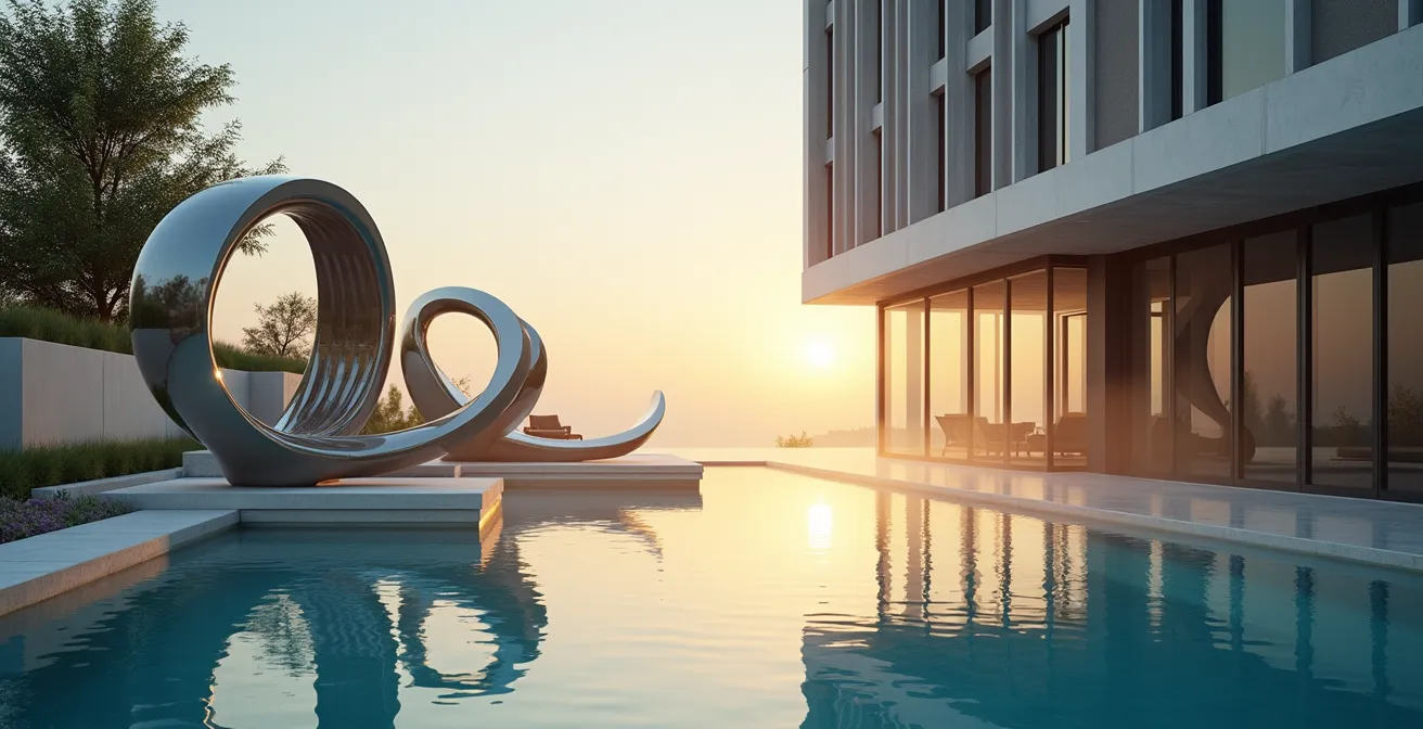 Metáfora visual de refinanciación inmobiliaria mostrando transformación de activo en liquidez mediante símbolos abstractos