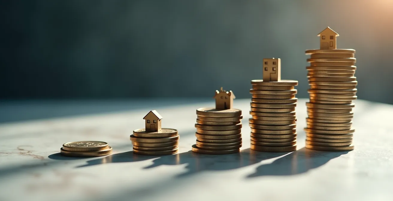 Gráfico comparativo de evolución de precios inmobiliarios durante periodos de crisis económica