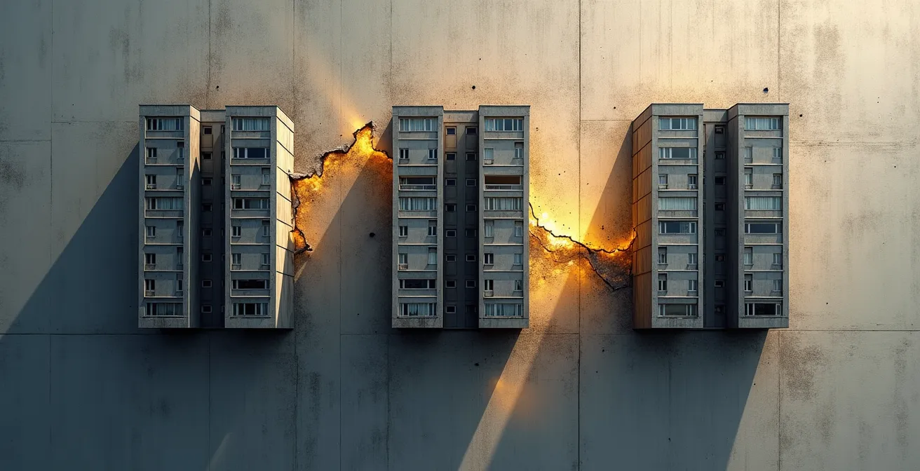 Análisis visual del impacto de un impago en un portafolio de 3 propiedades, mostrando la reducción del cash flow.